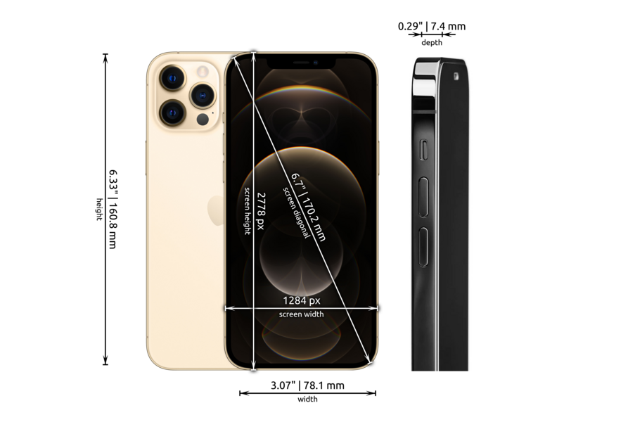 Apple iPhone 12 Pro Max dimensions