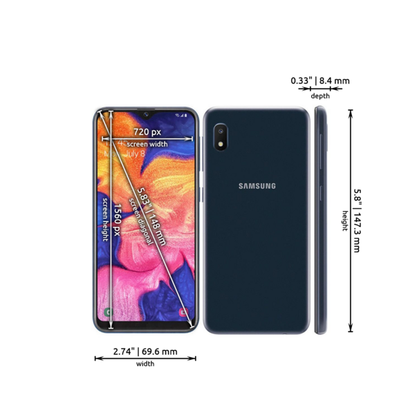 Samsung Galaxy A10e dimensions