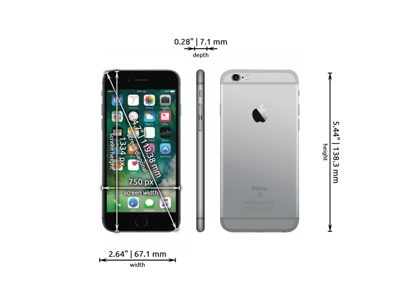 Apple iPhone 6S dimensions