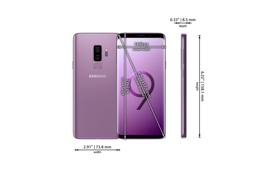 Samsung Galaxy S9 Plus dimensions