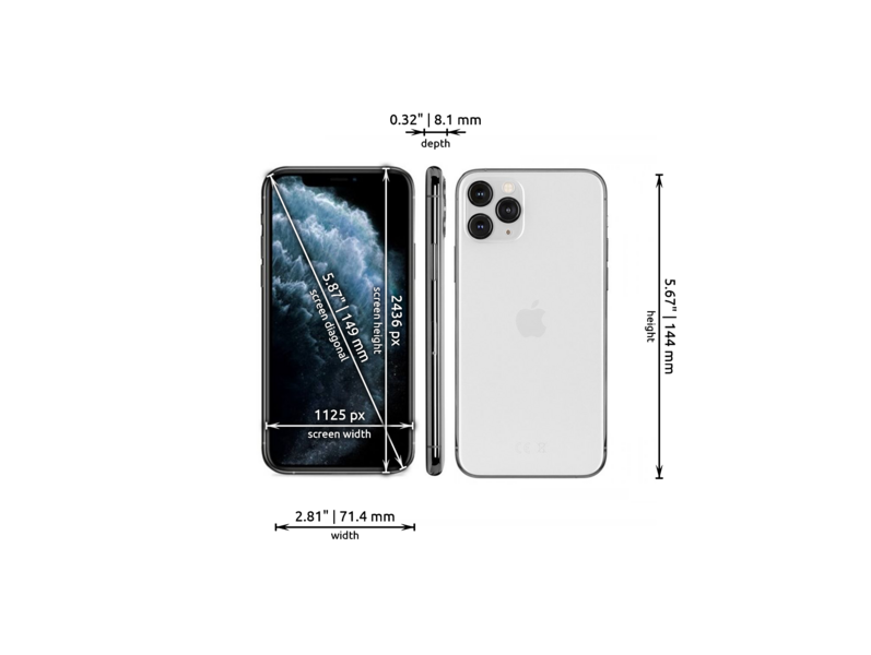 Apple iPhone 11 Pro dimensions